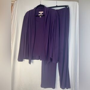 Coldwater Creek 3 pc purple set Sz Large